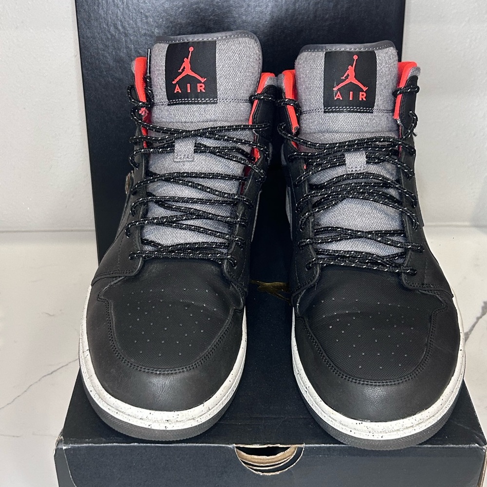 Black Orange and Gray Jordan 1